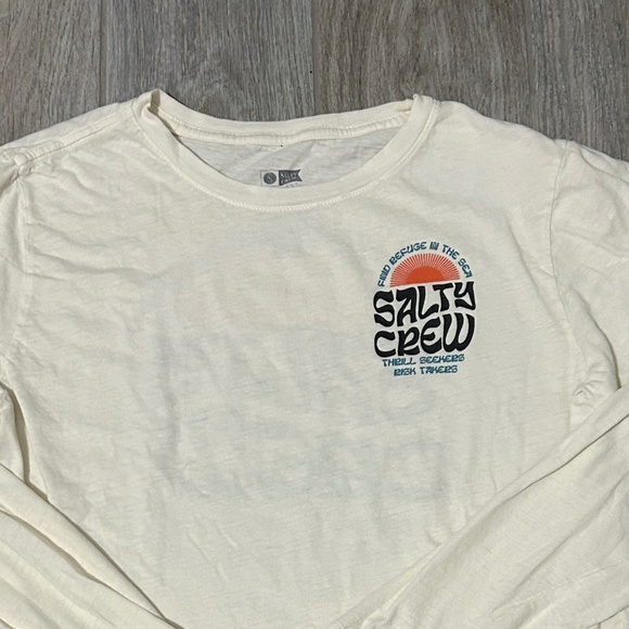 Women's Salty Crew Long Sleeve 3/4 Crop Shirt - MEDIUM - Picture 5 of 8